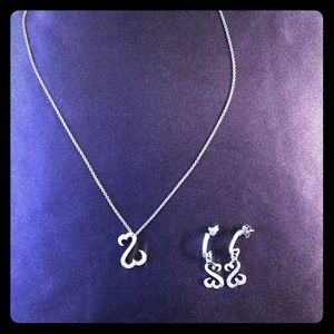 Kay Jewelers Open heart necklace/ earring set.